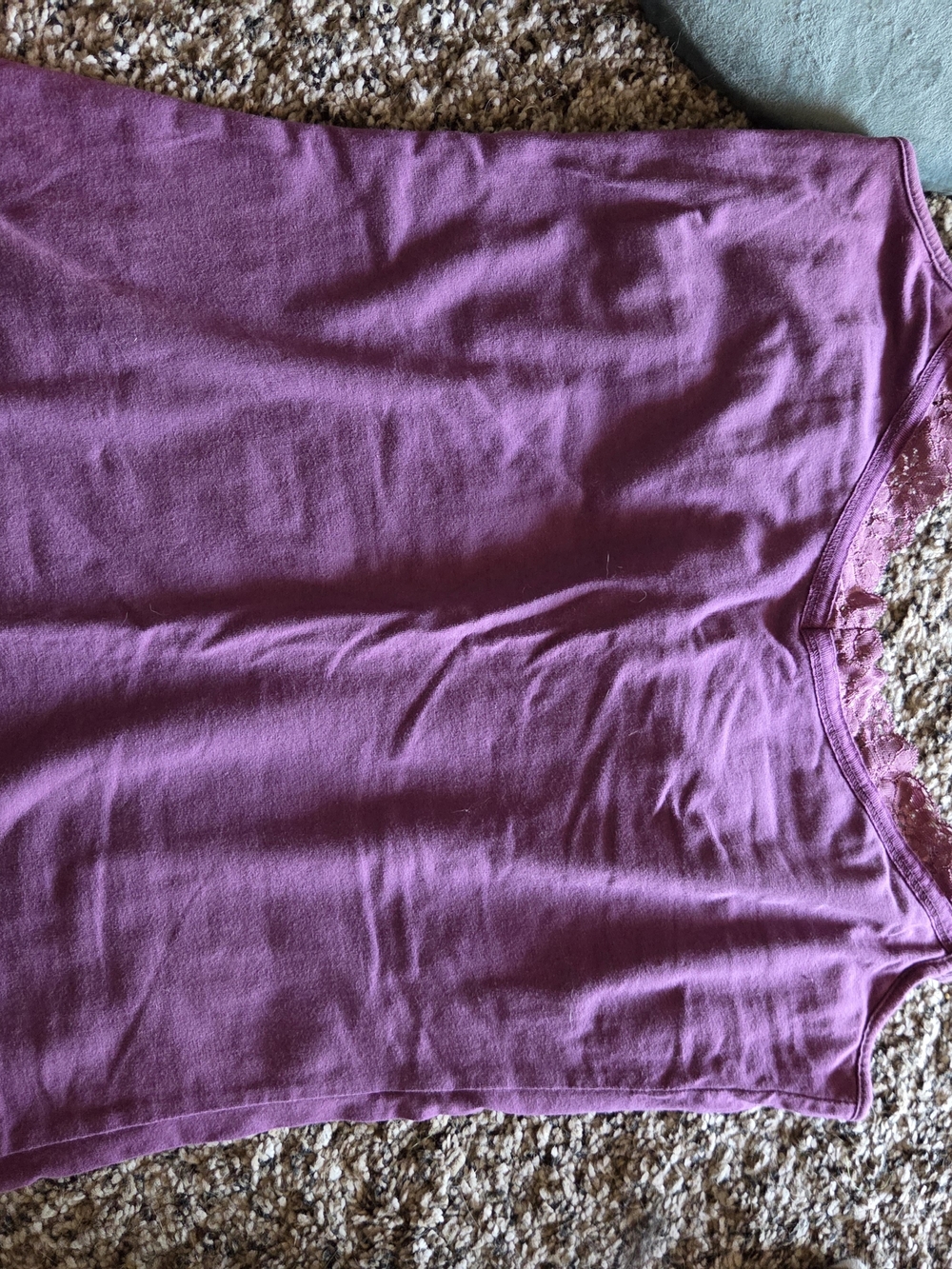 Merona Purple Lace-Trim Camisole Tank